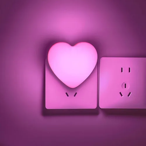 INZU Luces nocturnas enchufables a la pared, luz nocturna LED para niños, bonita luz nocturna con sensor automático de atardecer a amanecer, luz Rosa