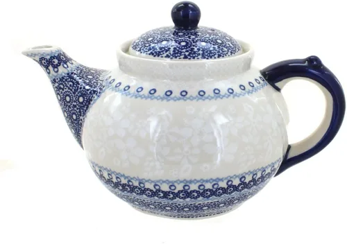 Miniatura 4 de Blue Rose Polish Pottery - Tetera de Flor de Durazno Amarillo - Capacidad de 5 Tazas - Servidor de Café y Té de Cerámica Polaca Pintado a Mano