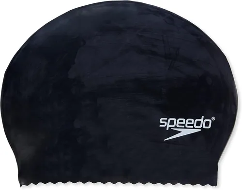 Miniatura 3 de Speedo Gorro de natación unisex de látex negro (Flag Black)