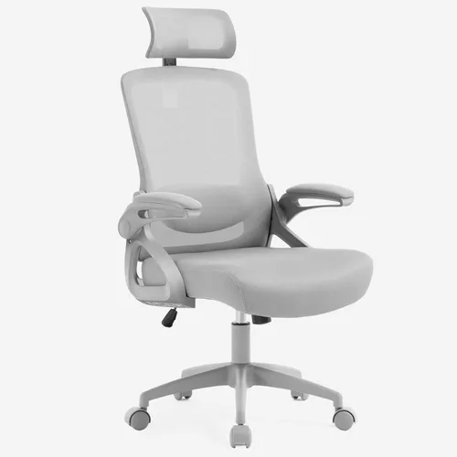 Fizzin Silla de oficina, silla de oficina ergonómica con reposacabezas ajustable, silla de computadora de soporte lumbar, silla de escritorio de 400