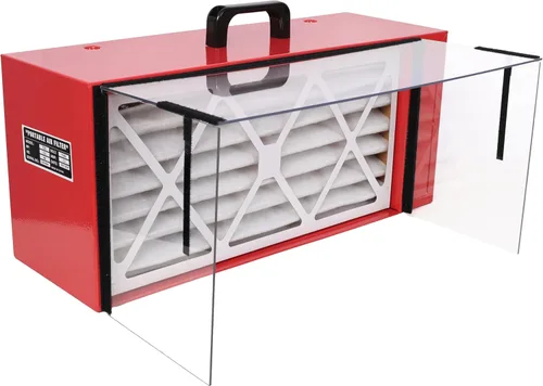 Miniatura 7 de LuckyNote Colector de polvo portátil de mesa, flujo de aire máximo de 725 CFM; cada ventilador funciona con un motor de velocidad variable de 110 V