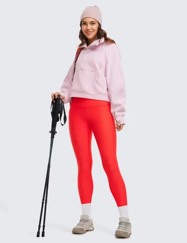 Miniatura 3 de CRZ YOGA Leggings térmicos con forro polar para mujer, 25 pulgadas, cintura alta, pantalones de senderismo para entrenamiento de invierno