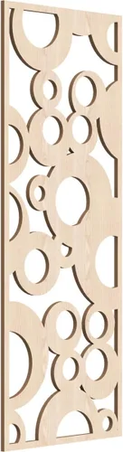 Farwell Paneles de pared decorativos de madera con calado, 13 3/8 pulgadas de ancho x 34 3/8 pulgadas de alto x 1/4 de alto, roble rojo rojo (Red