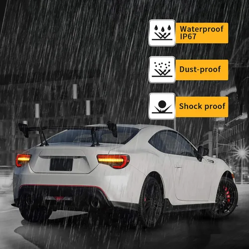 Miniatura 8 de VLAND Luces traseras LED compatibles con Scion Fr-s 2013-2016 Toyota86/Subuaru Brz 2013-2020 con secuencial ámbar, conjunto de lámpara trasera LED