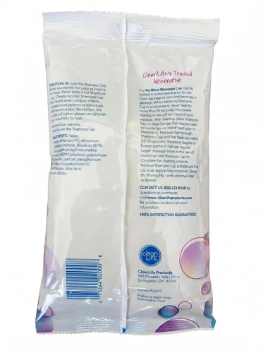 Miniatura 5 de Cleanlife Products No-Rinse - Gorro de champú (2 unidades), sin agua, sin enjuague, sin enjuague, para lavar y acondicionar el cabello, para bañar a