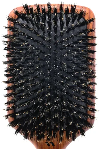 Miniatura 4 de Spornette Deville Cushion Paddle Brush - Cepillo de cerdas de jabalí con mango de madera, para alisar, alisar, desenredar, peinar y cepillar