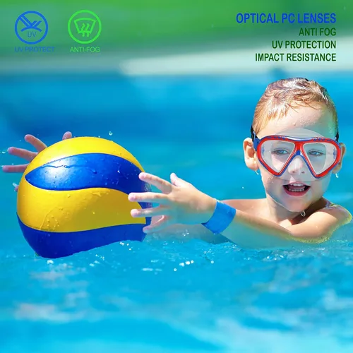 Miniatura 7 de Gafas de natación para niños pequeños, correa de tela, gafas de natación para niños de 3 a 6 años Araña