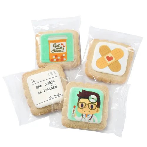 Miniatura 2 de Get Well Soon - Caja de cesta de galletas de regalo, paquete de 4 para niños y adultos, paquete de cuidado después de la cirugía, se siente mejor