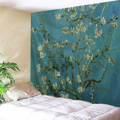 Miniatura 3 de WIHVE - Tapiz para colgar en la pared, de diseño floral bohemio, hippie, psicodélico, étnico, decorativo, de tela para dormitorio, decoración