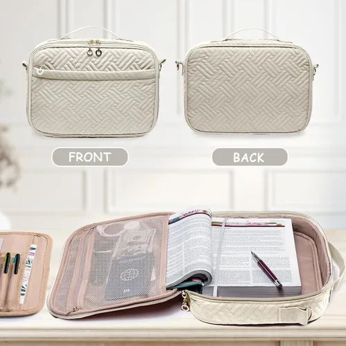 Miniatura 4 de Elegante funda para la Biblia de IMAGINING para mujer, funda para Biblia con asas y bolsas, gran regalo y protector de libros
