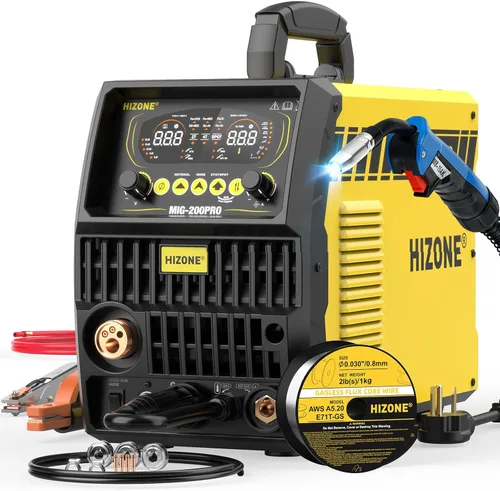 Miniatura 11 de Máquina de soldadura MIG de mano 110V, HIZONE 100A Flux Core Máquina de soldadura portátil, equipo de soldadura de alimentación de alambre inversor