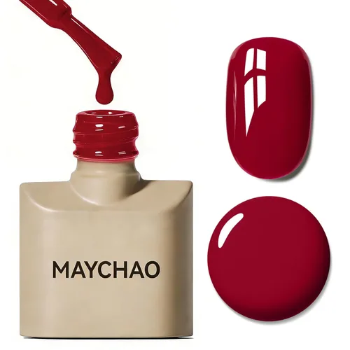 Miniatura 26 de MAYCHAO Esmalte de uñas de gel rosa intenso de 0.5 onzas líquidas, 1 unidad de esmalte de gel rosa brillante, esmalte de uñas que se absorbe con luz