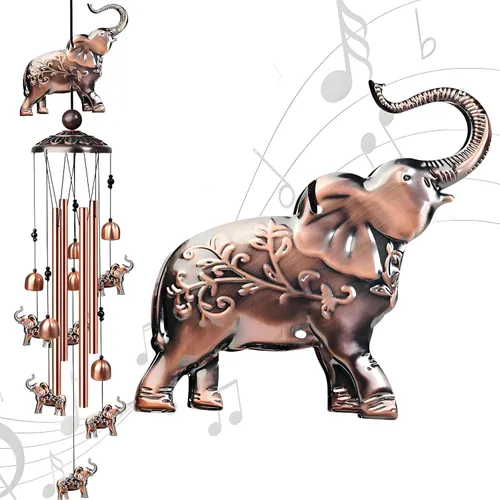 Miniatura 14 de Campanillas de viento de perro salchicha para exteriores, campanillas de viento decorativas, regalos de perro salchicha para mujeres/hombres, Negro