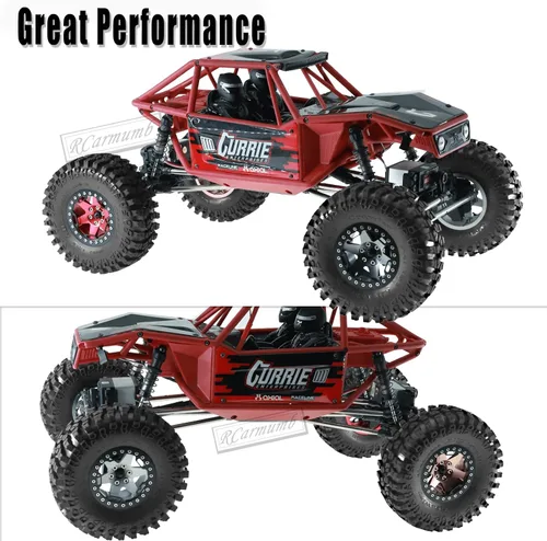 Miniatura 4 de 2.2 Pulgadas Beadlock Wheel Rim & Wheel Tires para SCX10 Capra/AMG 6x6/TRX4/Red cat Gen8 Red cat Everest Gen7 Pro RC Scale Crawler Truck, Neumáticos