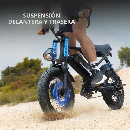 Miniatura 6 de AVDLBIKE Bicicleta eléctrica, bicicleta eléctrica de 16 pulgadas con neumáticos gruesos para adolescentes/adultos, bicicleta eléctrica pequeña