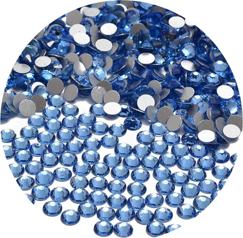 Miniatura 89 de NCB 288 diamantes de imitación de cristal redondos para arte de uñas, con parte trasera plana, para hacer accesorios de bricolaje, zapatos, ropa