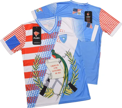 Miniatura 10 de Fury Camiseta de fútbol con la bandera de Guatemala y Estados Unidos - Camiseta Guatemala - Camiseta Guatemala Jersey HombresHombresMujeresUnisex