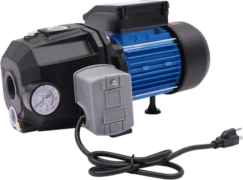 Miniatura 3 de 1HP Bomba de pozo poco profundo, bomba de agua portátil de hierro fundido - Cabeza máxima de 183.7 pies, bombas de presión de agua con interruptor