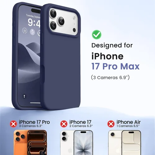 Miniatura 462 de GONEZ Funda de silicona para iPhone 15 Pro Max, compatible con Magsafe, protector de cámara + protector de pantalla, forro de microfibra suave
