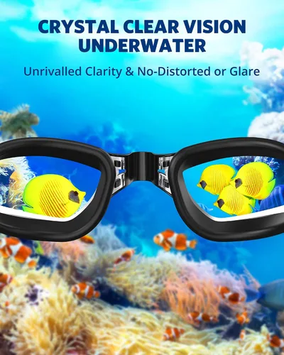 Miniatura 6 de Aegend - Gafas de natación, paquete de 2 gafas de natación sin filtraciones, para adultos, hombres, mujeres y jóvenes Aqua & Bright Sliver