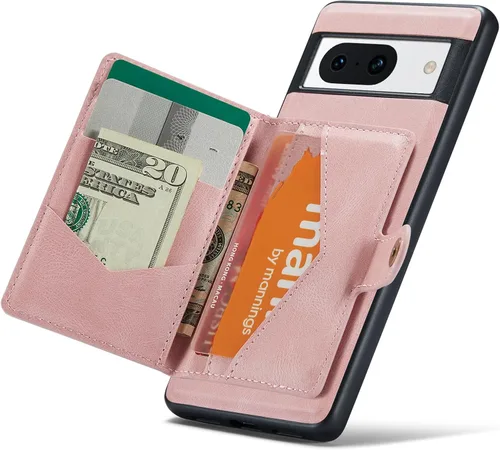 Miniatura 36 de Funda para Google Pixel 6 Pro, cartera magnética desmontable con ranura para efectivo, soporte de carga inalámbrica, función atril compatible