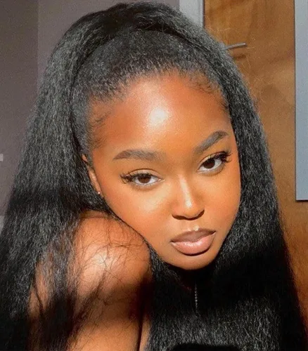 Miniatura 62 de Extensiones de cabello humano afro rizado 4B 4C Afro Kinky a granel de cabello humano virgen sin procesar para mujeres, negro natural, 8 pulgadas
