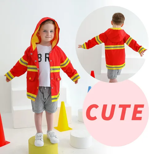 Miniatura 3 de YOUNGER TREE Impermeable de pato para bebé niño y niña, con capucha y cremallera