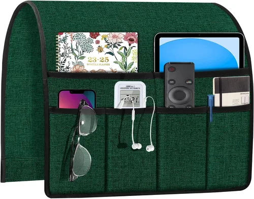 Miniatura 25 de Joywell Organizador de Sillón Reclinable con 6 Bolsillos Caddy de Sillón Soporte de Control Remoto para Sofá Reposabrazos Organizador Antideslizante