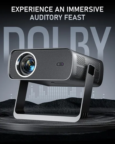 Miniatura 6 de Proyector [Aplicación con licencia oficial y enfoque automático] con WiFi y Bluetooth, XuanPad Proyector portátil Full HD 1080P, soporte giratorio