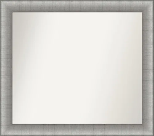 Miniatura 161 de Amanti Art Espejo de baño plateado para sobre fregadero, 28 x 47 pulgadas, espejo rectangular de plata imperial, marco de madera tradicional de gran