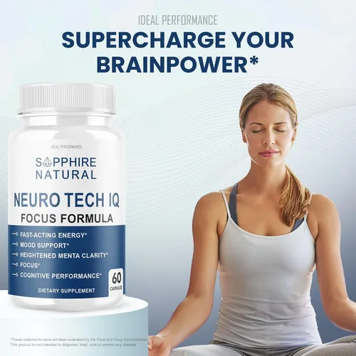 Miniatura 4 de (3 unidades) Neuro Tech IQ Suplemento cerebral Neurotech Iq Focus Formula Pills (180 cápsulas)
