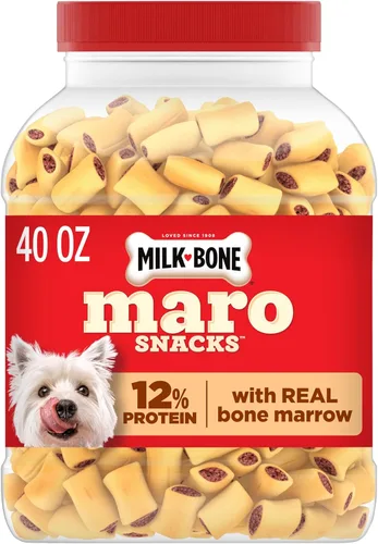 Miniatura 5 de Milk-Bone MaroSnacks Golosinas para perros pequeños con sabor a tocino con médula ósea, 40 onzas (paquete de 2) (el diseño del empaque puede variar)