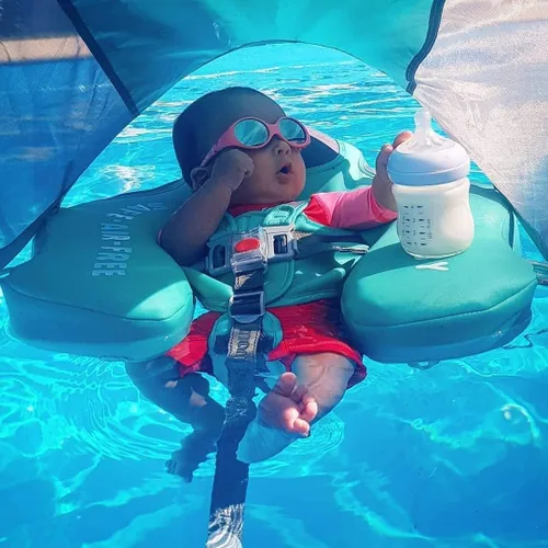 Miniatura 6 de El más nuevo y mejorado tamaño añade cola que hace que nunca se voltee. Mambobaby flotador de natación sólido, no inflable, nadador, entrenador