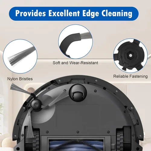 Miniatura 6 de Piezas de repuesto compatibles con eufy Robot Vacuum C10, 8 juegos de filtros + 8 cepillos laterales + 2 cepillos rodantes + 8 bolsas de polvo