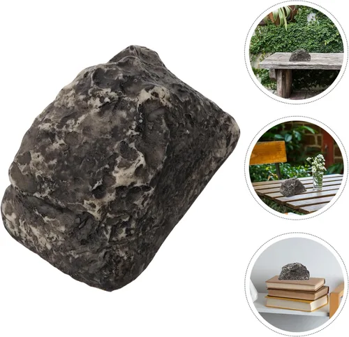 Miniatura 3 de Llavero de piedra artificial para llaves de imitación realista para uso en exteriores, protección y almacenamiento conveniente para jardín