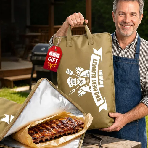 Miniatura 9 de Manta de barbacoa mejorada para descansar carne, accesorios para ahumar, bolsa de descanso de carne aislada con boca ancha