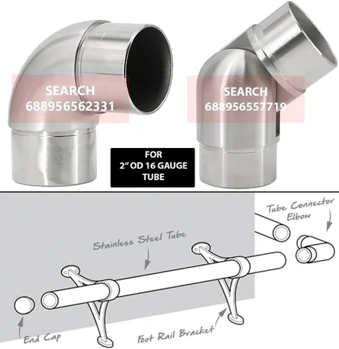 Miniatura 4 de Tubo de acero inoxidable cepillado de grado 316 de 2 "OD - 84" de largo - calibre 16 (pedido personalizado)
