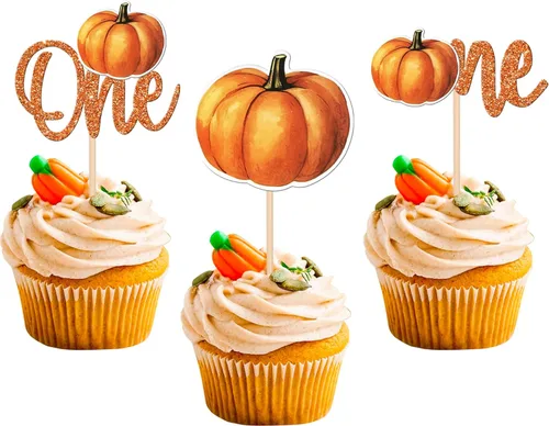 Miniatura 13 de 1 paquete de decoración de pastel de calabaza con purpurina con tema de otoño para pastel de calabaza pequeña, decoración de pastel de cosecha
