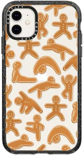 Miniatura 110 de CASETiFY Impact - Funda para iPhone 11 - Flower Power Retro - Negro Transparente