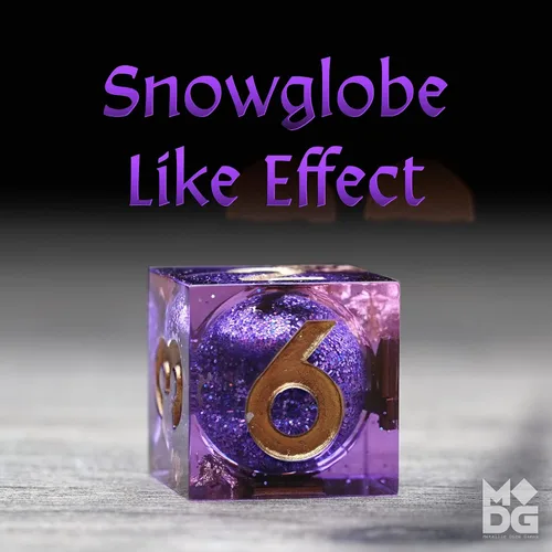 Miniatura 4 de FanRoll de Metallic Dice Games Aether - Juego de dados DND de núcleo líquido de elixir abstracto, juego de rol para Dungeons and Dragons