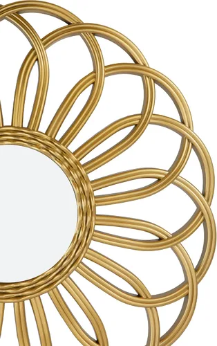 Miniatura 4 de Northlight Round Rattan Sunflower Wall Mirror, 30", Beige