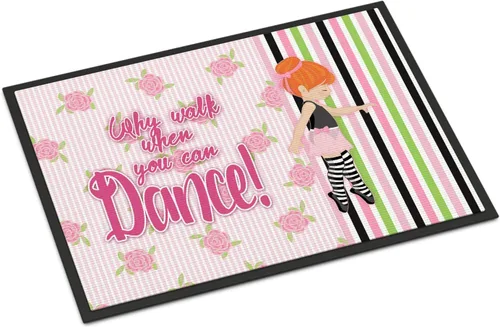 Miniatura 63 de Caroline's Treasures BB5374MAT Let's Dance Linen - Felpudo de lino verde azulado de 18 x 27 pulgadas, tapete para puerta delantera, para interiores