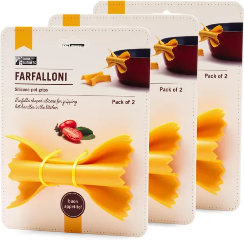 Miniatura 9 de Monkey Business Herramientas de cocina de silicona en caja de regalo/ 4 grandes accesorios de cocina con forma de pasta/ Agarres para ollas Pasta