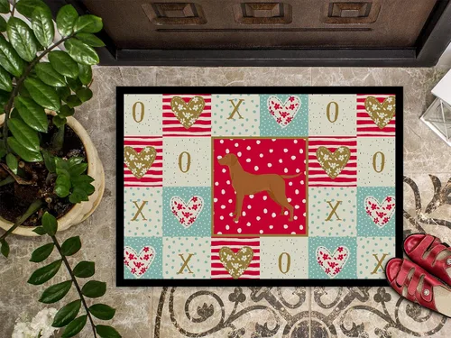 Miniatura 3 de Caroline's Treasures CK5958JMAT - Felpudo Vizsla Love de 24 x 36 pulgadas, para interiores y exteriores, para entrada, antideslizante, lavable