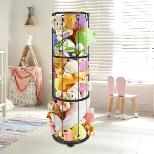 Miniatura 8 de Estante vertical de almacenamiento de bolas de 3 capas, soporte de pared para baloncesto, jaula para fútbol, voleibol, organizador deportivo