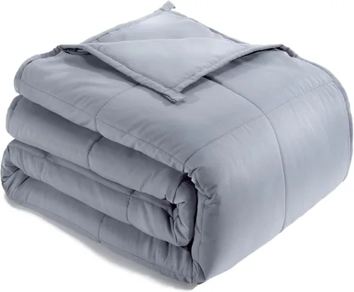 Miniatura 13 de Lofus Manta pesada para adultos (15 libras, 48 x 72 pulgadas), manta pesada lavable a máquina, mantas suaves con peso para aliviar el estrés y Negro