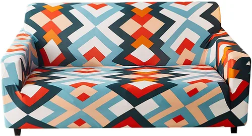 Miniatura 17 de MBROS Funda de sofá de alta elasticidad para sofá de 3 cojines, funda de sofá estampada de poliéster y elastano, protector de muebles para sala de G