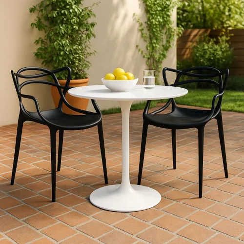 Miniatura 2 de 2xhome Silla de comedor moderna Silla auxiliar apilable para interiores o exteriores Plástico resistente a la intemperie para cocina, patio