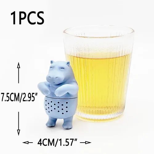 Miniatura 7 de 1 infusor creativo de té de animales, lindo té de hojas sueltas más pronunciado, reutilizable, fácil de llevar, prepara una taza de buen té en Un