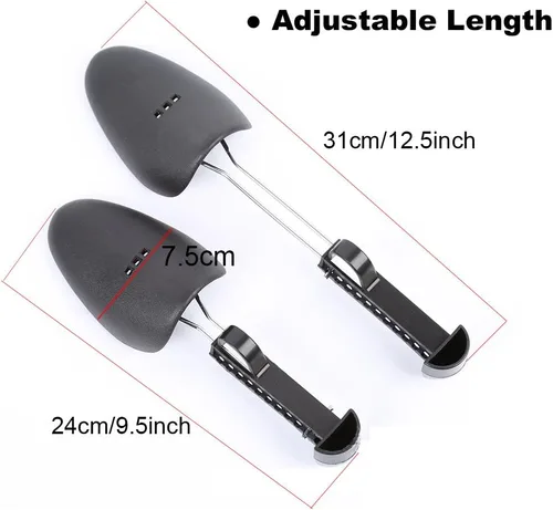 Miniatura 3 de ECHODONE 5 pares prácticos de longitud ajustable para hombre, zapato, árbol, zapato, soporte moldeador